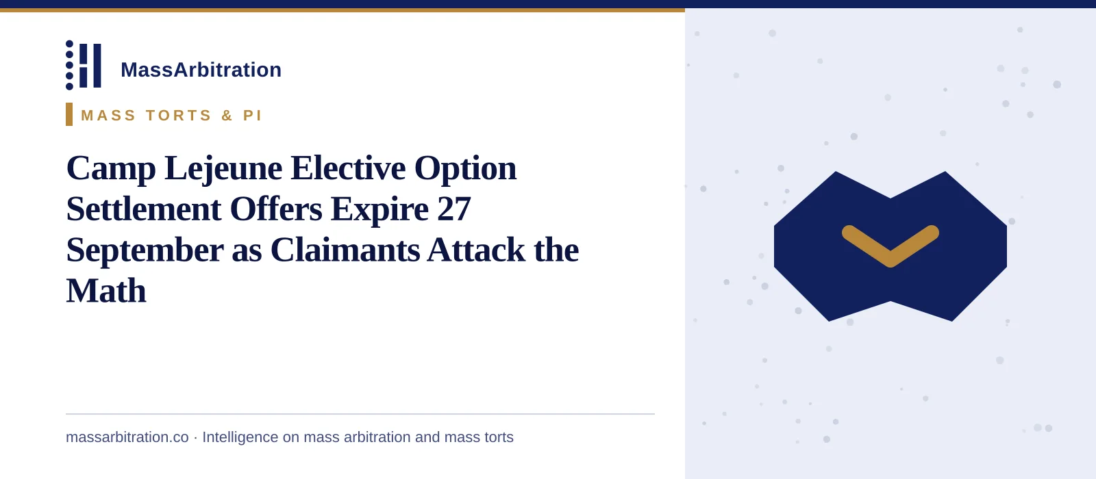 Branded card: the headline beside a handshake icon