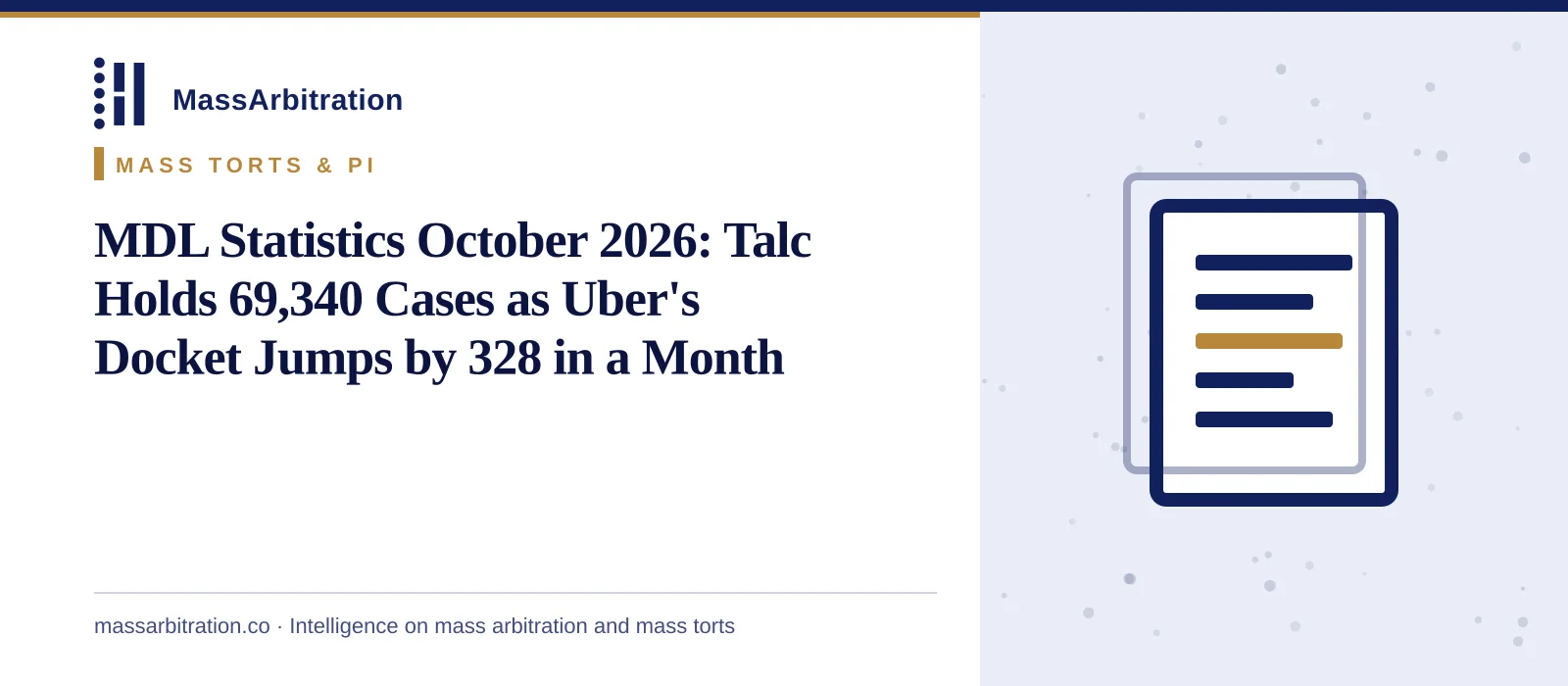 Branded card: the headline beside a docket icon