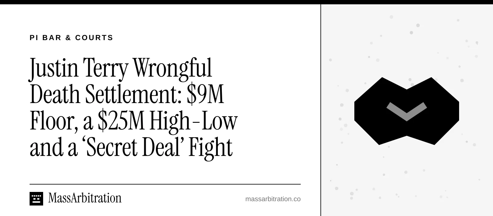 Branded card: the headline beside a handshake icon