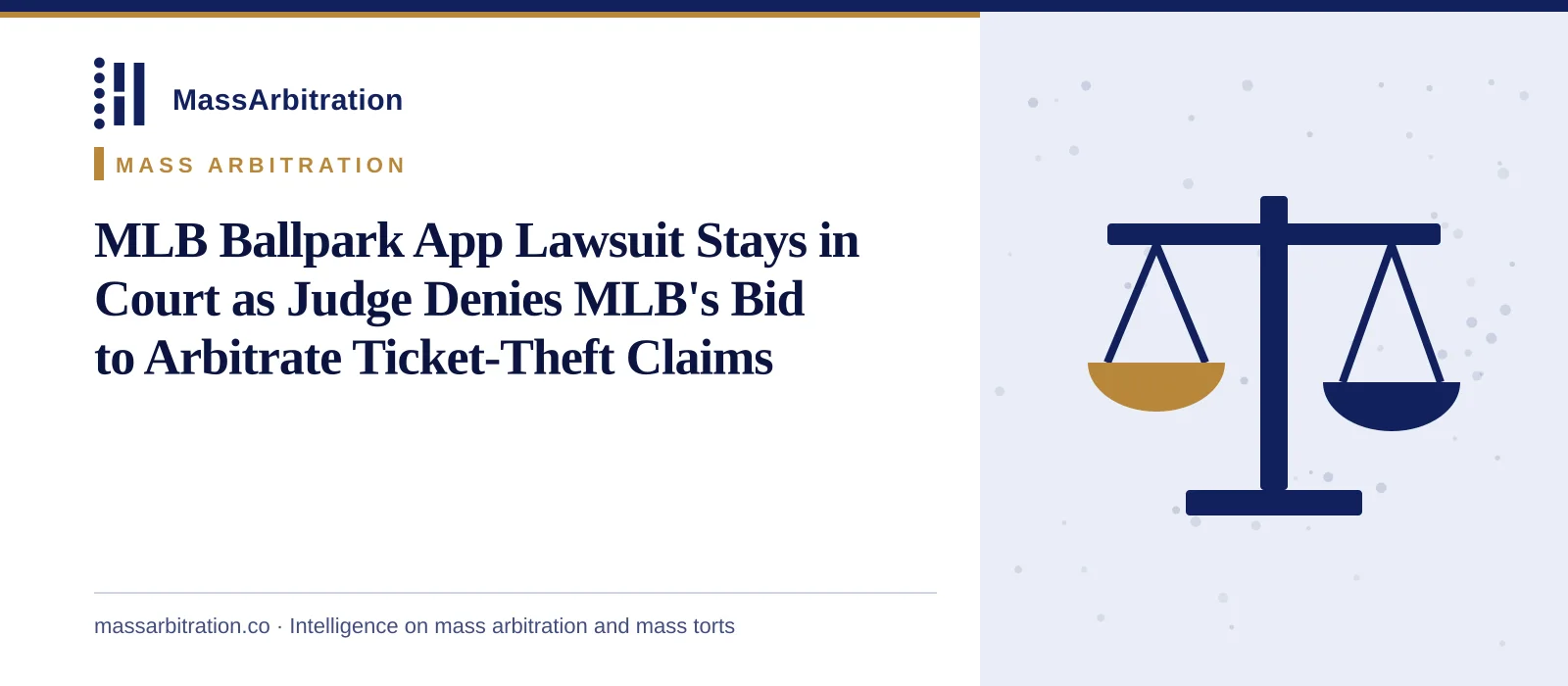 Branded card: the headline beside a scales icon