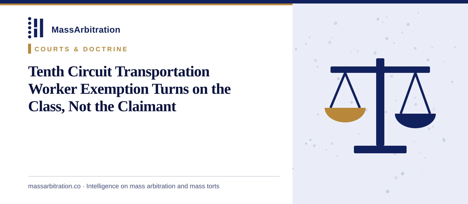 Branded card: the headline beside a scales icon marking an appellate court ruling